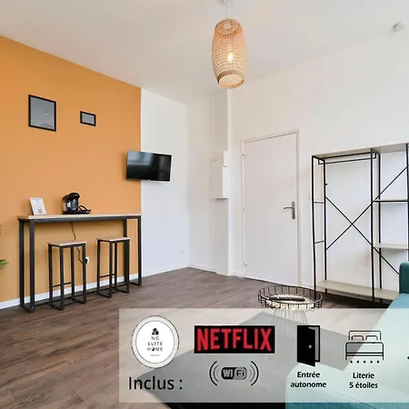 Ng Suitehome: Tourcoing Apartment with Netflix & Free Parking Exterior photo