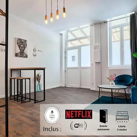Ng Suitehome: Tourcoing Apartment with Netflix & Free Parking Exterior photo